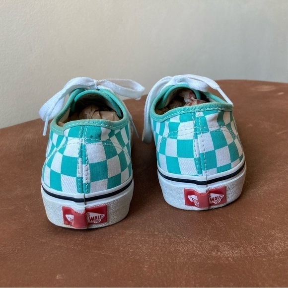 Vans | Checkerboard Lace Up Sneaker Shoes Waterfall Green - Picture 2 of 6